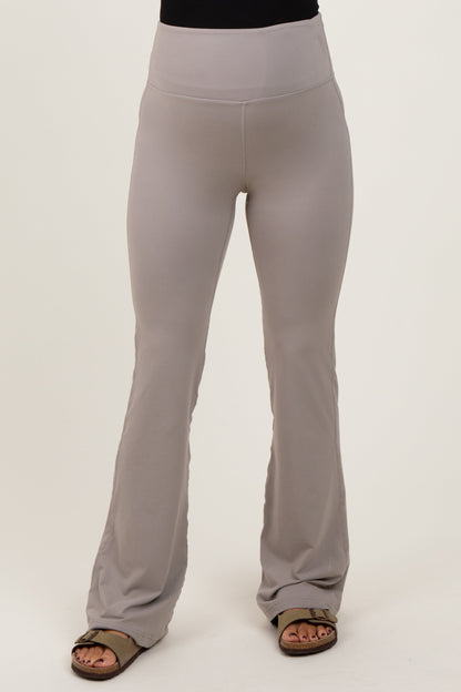 Light Grey Maternity Flared Leggings