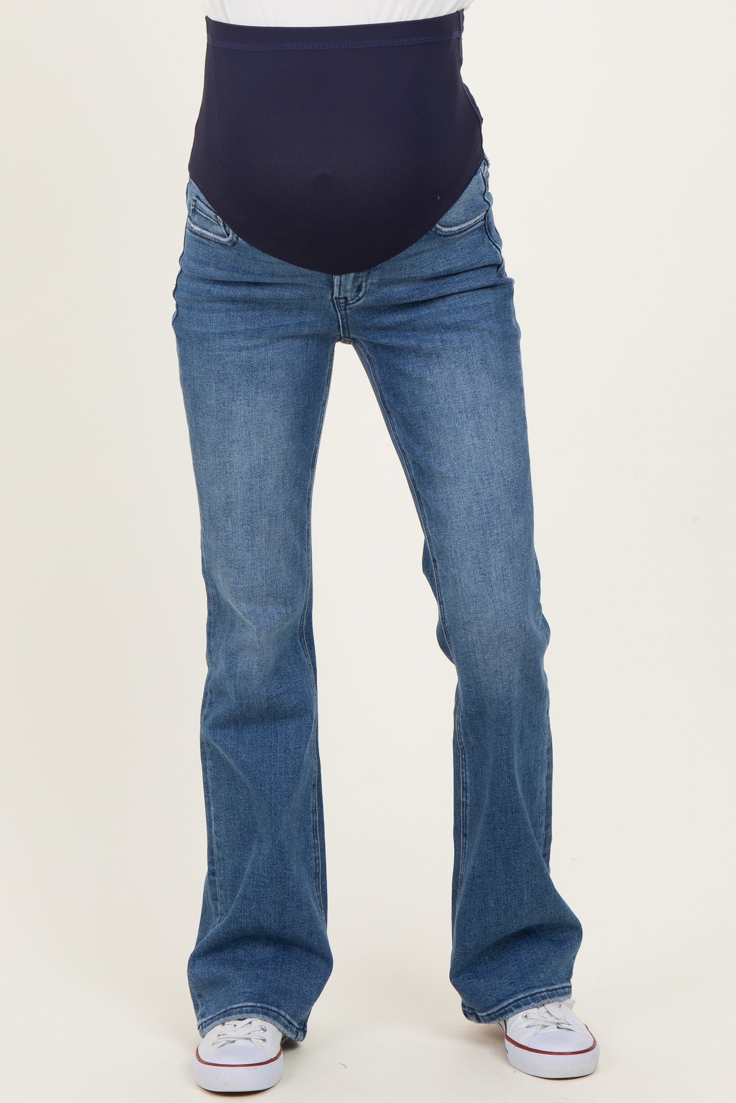 Blue Vintage Wash Bootcut Maternity Jeans