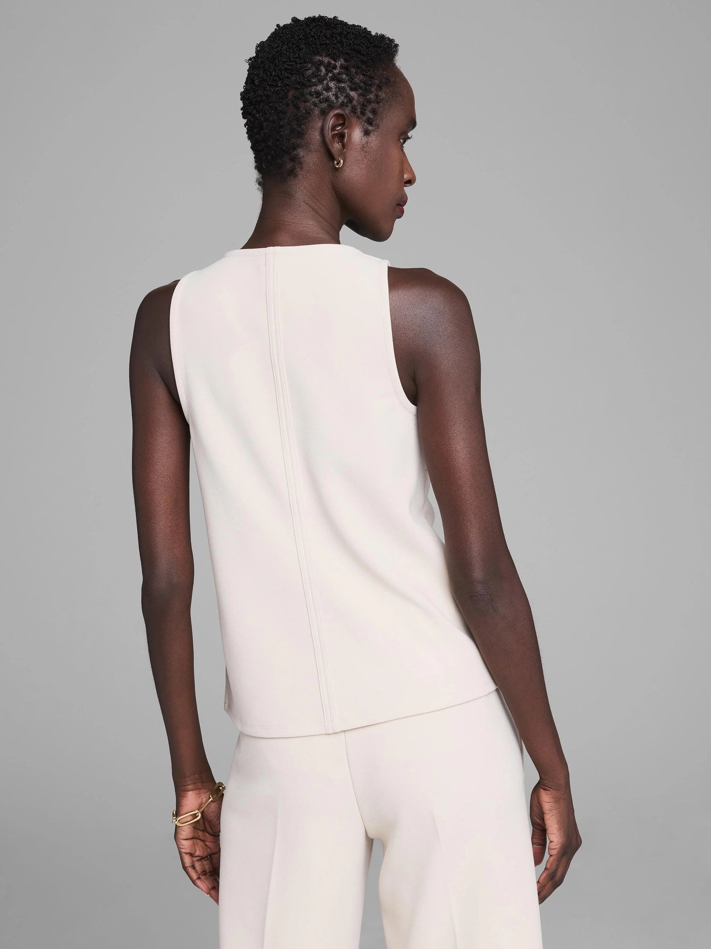 Gold Label Knit Scuba V-Neck Tank
