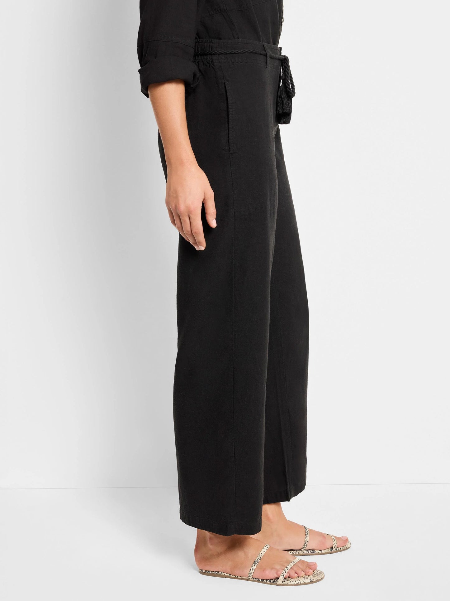 Rumba Linen Rope Belt Cropped Pant