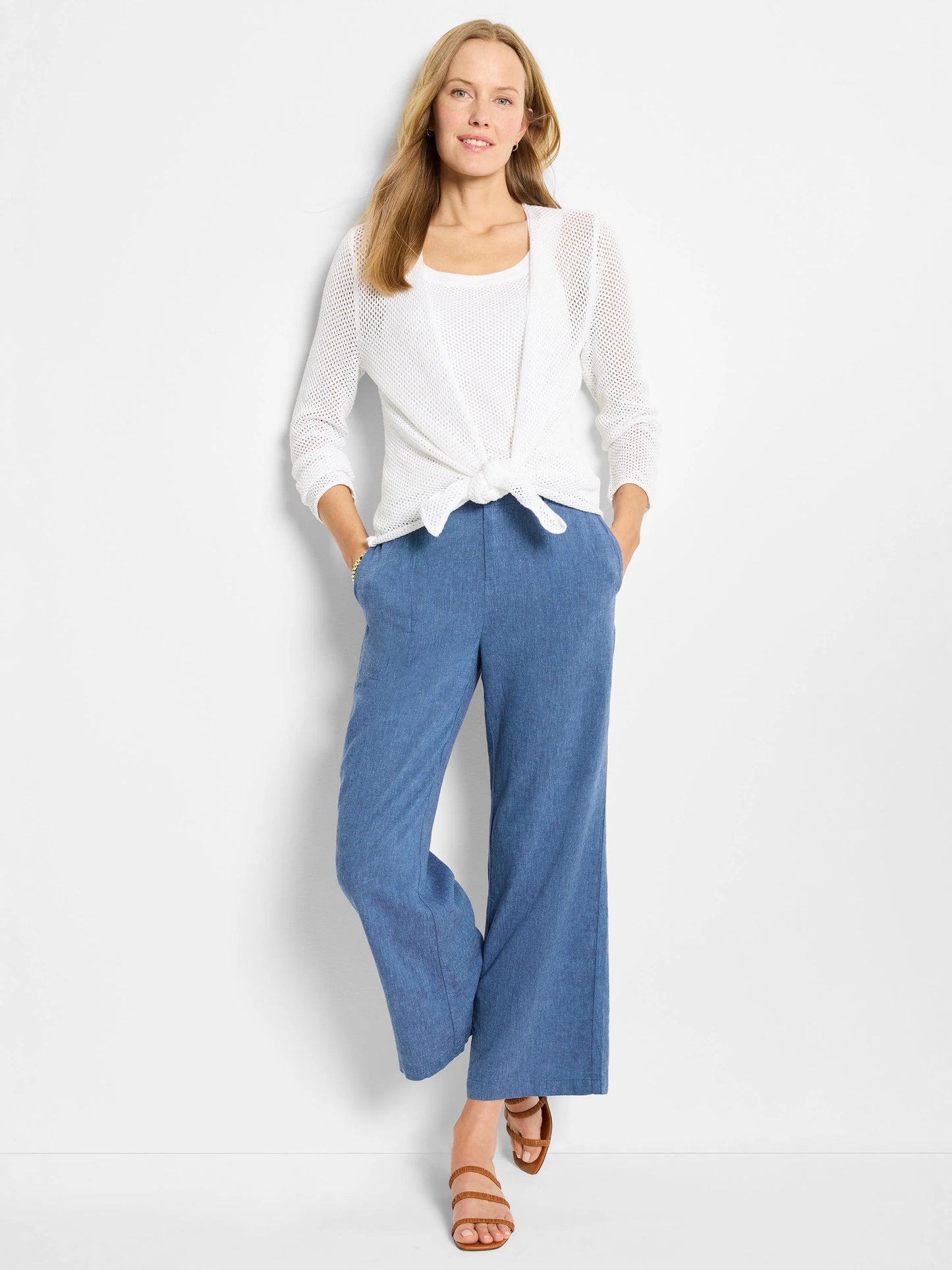 Rumba Linen Rope Belt Cropped Pant