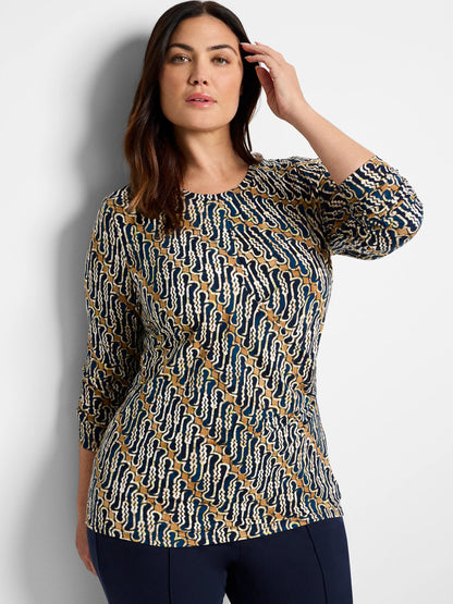Vintage Batik Drape Top